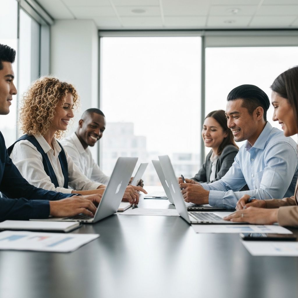 Geschäftstreffen zur Besprechung strategischer Unternehmensplanung